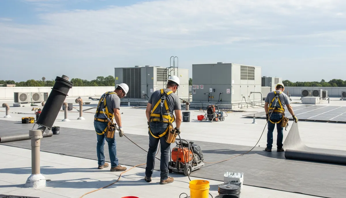 Commercial roofing project in Vancouver, WA for FX Remodeling & Exteriors